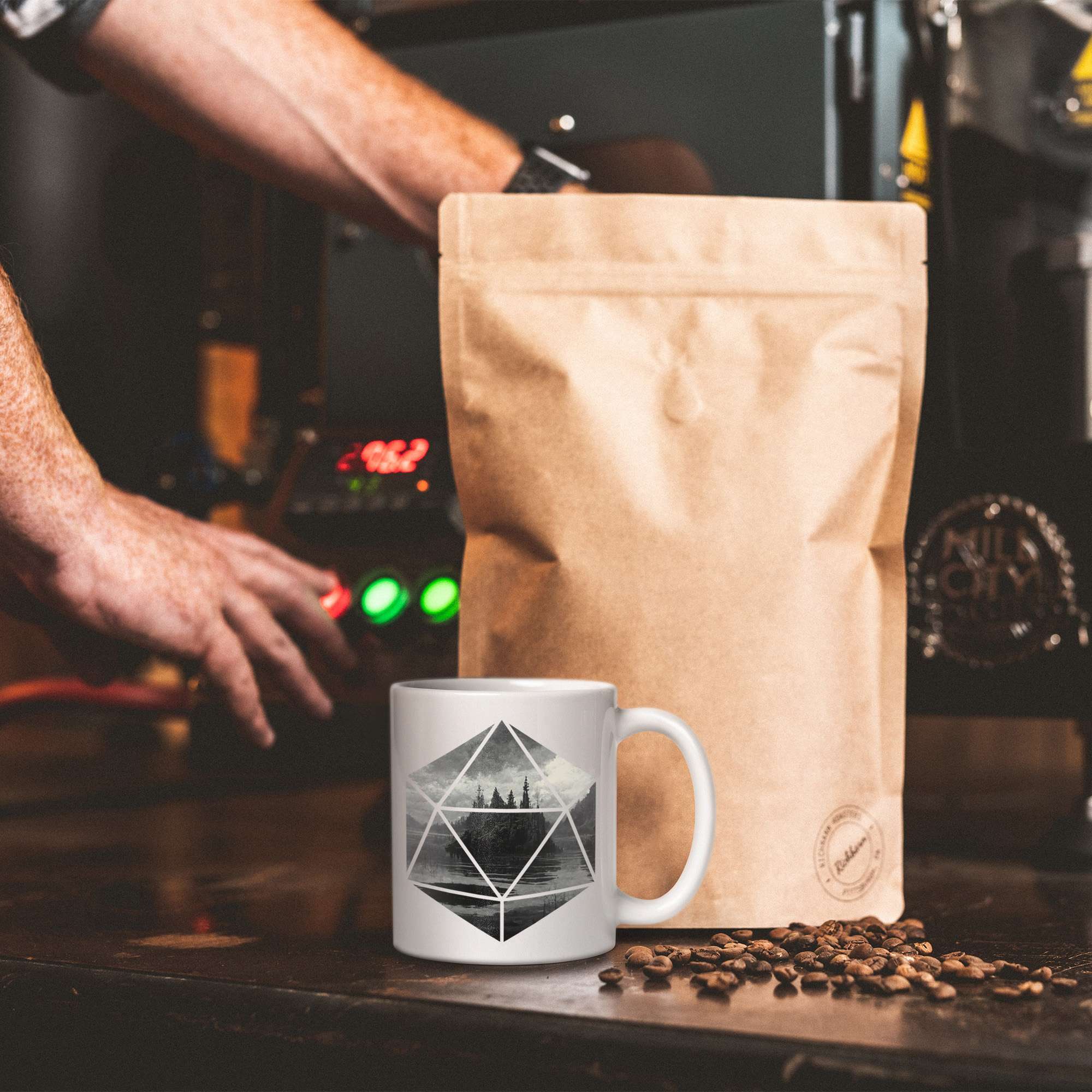 Spooky Island On A Lake Mug | 5e Adventure D20 Mug | DnD Mug | Dungeons Dragon Gift | D&D Mug | Graphic Mug image 2