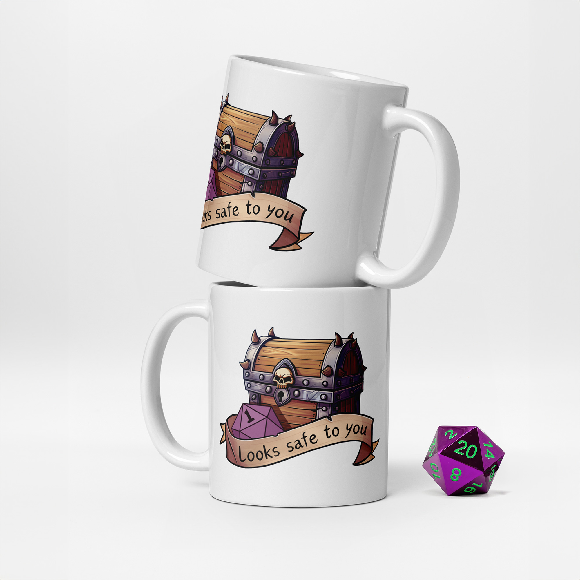 Looks Safe To You Mimic Mug | Dungeons and Dragons | Coffee Tea Cup | Nerdy RPG D&D Gifts For Her Him | Dungeon Master Dnd Humor It's A Trap image 4