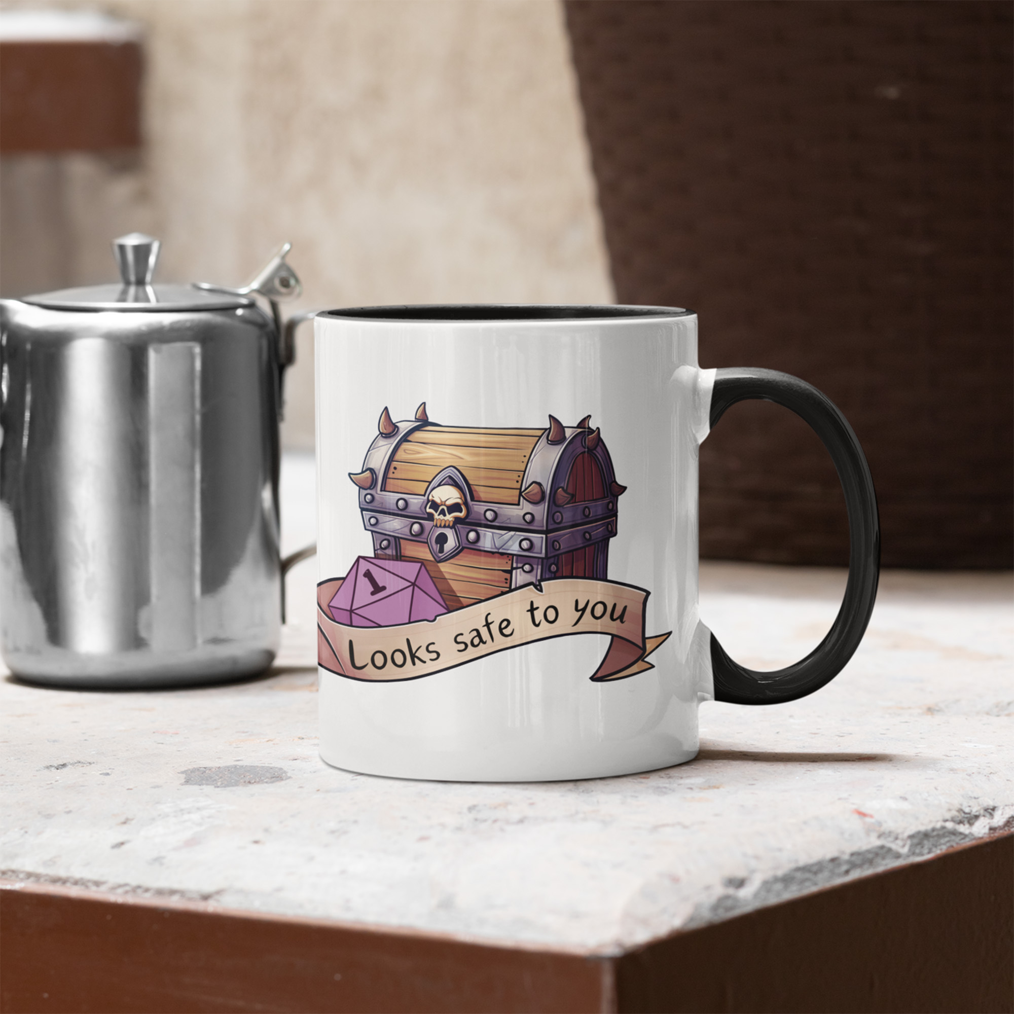 Looks Safe To You Mimic Mug | Dungeons and Dragons | Coffee Tea Cup | Nerdy RPG D&D Gifts For Her Him | Dungeon Master Dnd Humor It's A Trap image 2