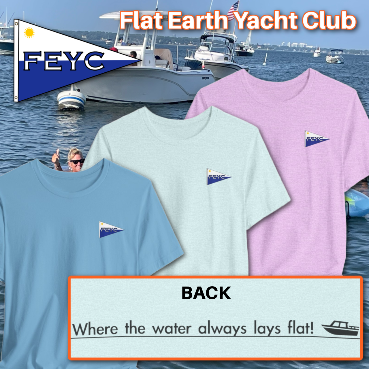 Where the water always laps flat Tee | Nautical Pennant T-Shirt
