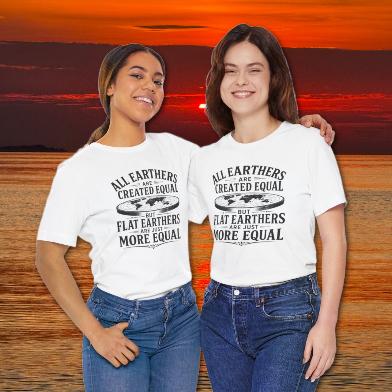 Flat Earthers Are More Equal T-Shirt | Flat Earth Graphic Tee