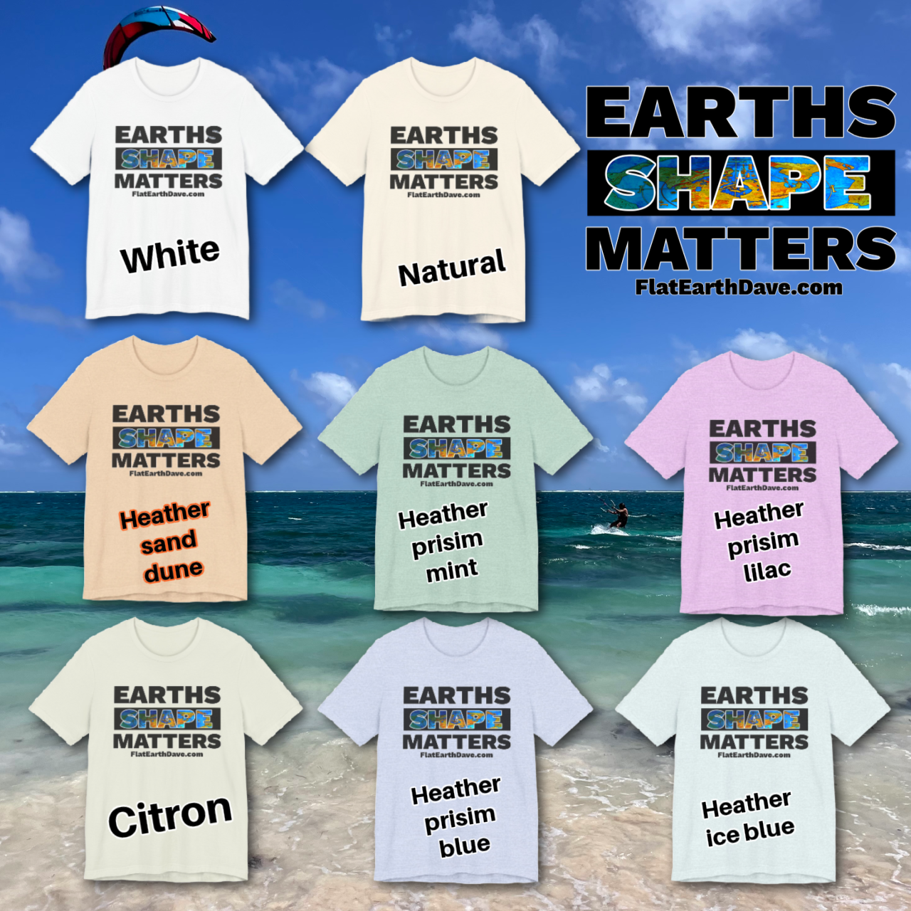 Earths Shape Matters T-Shirt | Flat Earth Graphic, Planet Text Design
