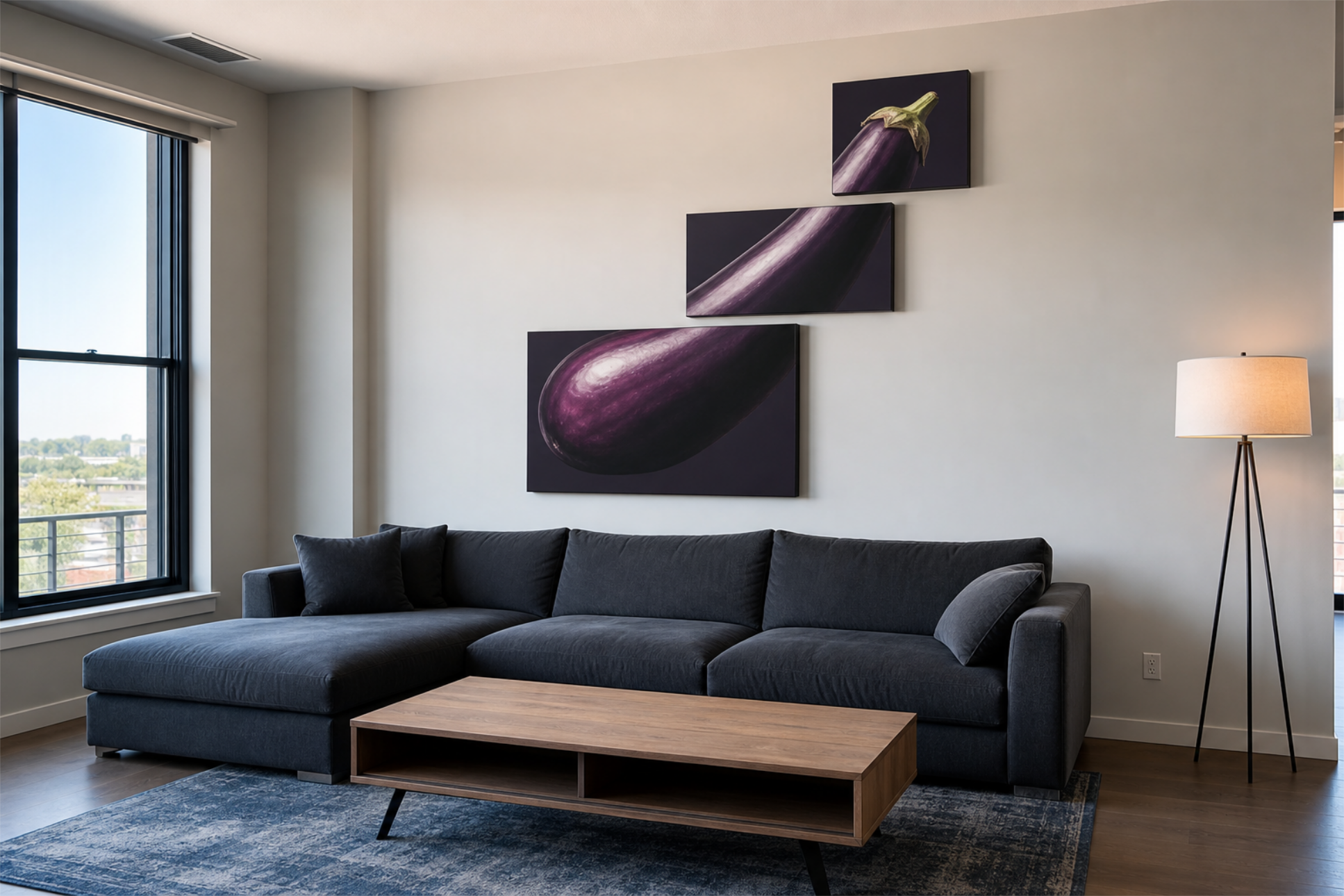 Eggplant Home Decor Canvas
