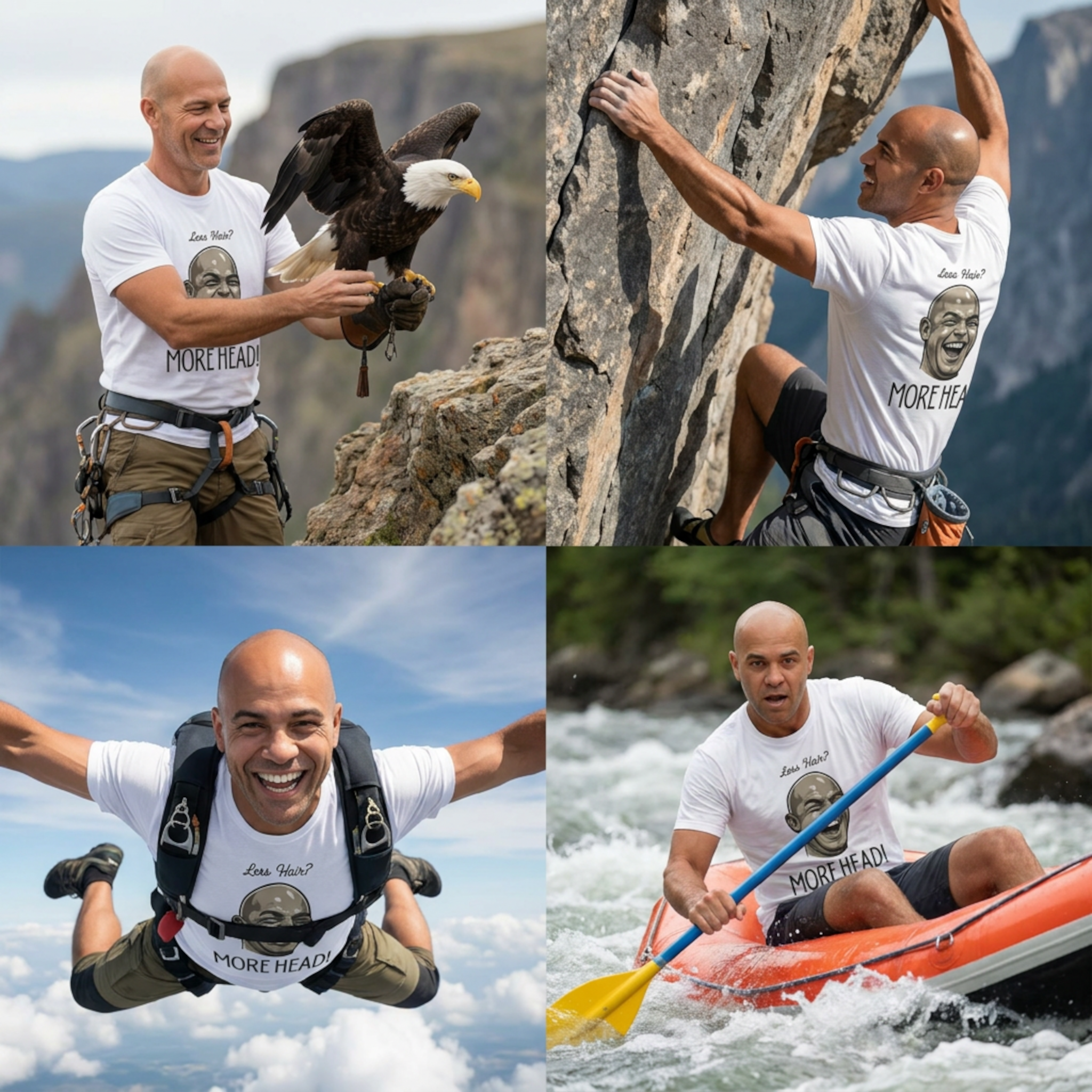 Receding Realness [ALT] | LESS HAIR. MORE HEAD. MORE ATTITUDE. | Funny Bald Guy T-Shirt | Legendary Dome Humor Tee | Confidence Hits Different