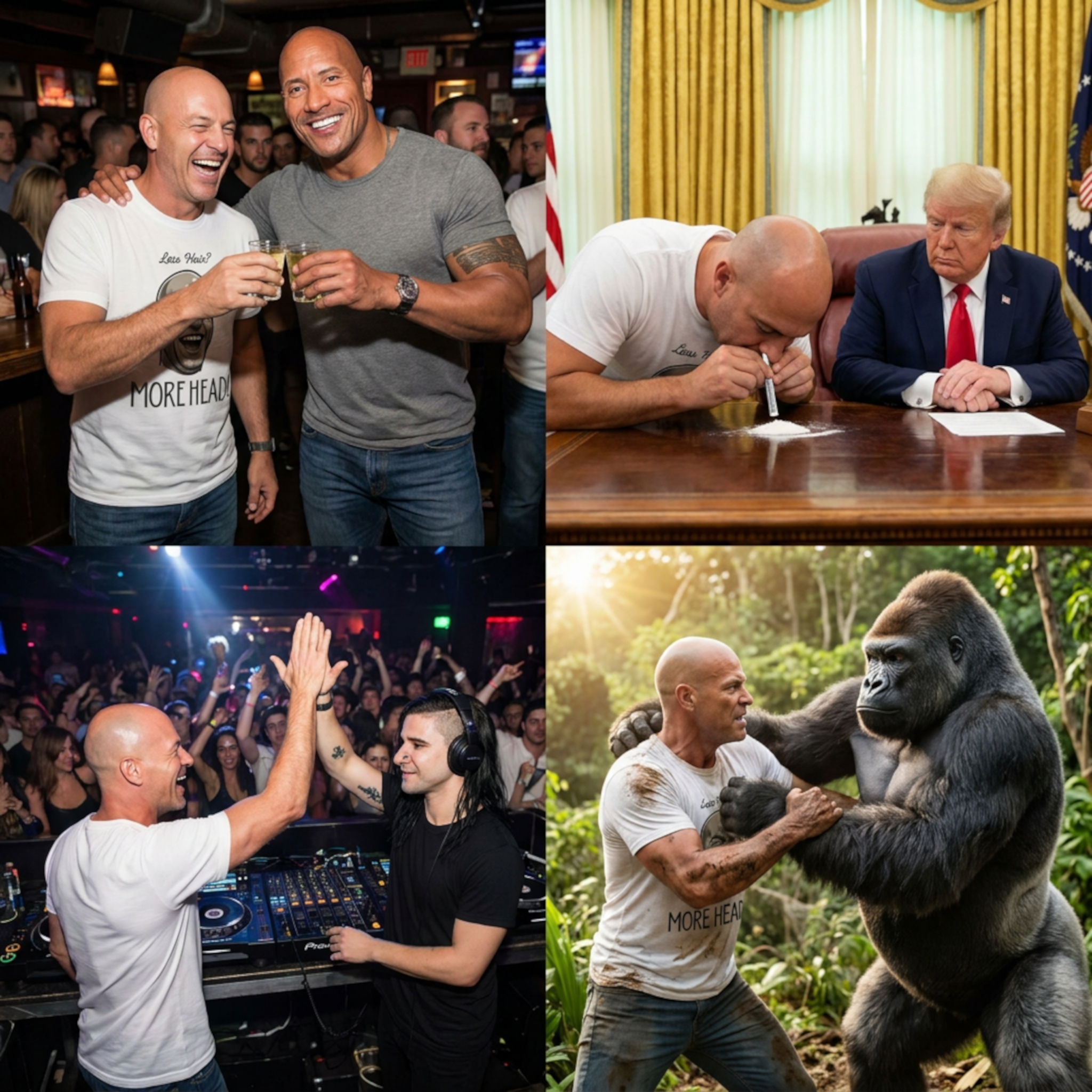Receding Realness [ALT] | LESS HAIR. MORE HEAD. MORE ATTITUDE. | Funny Bald Guy T-Shirt | Legendary Dome Humor Tee | Confidence Hits Different