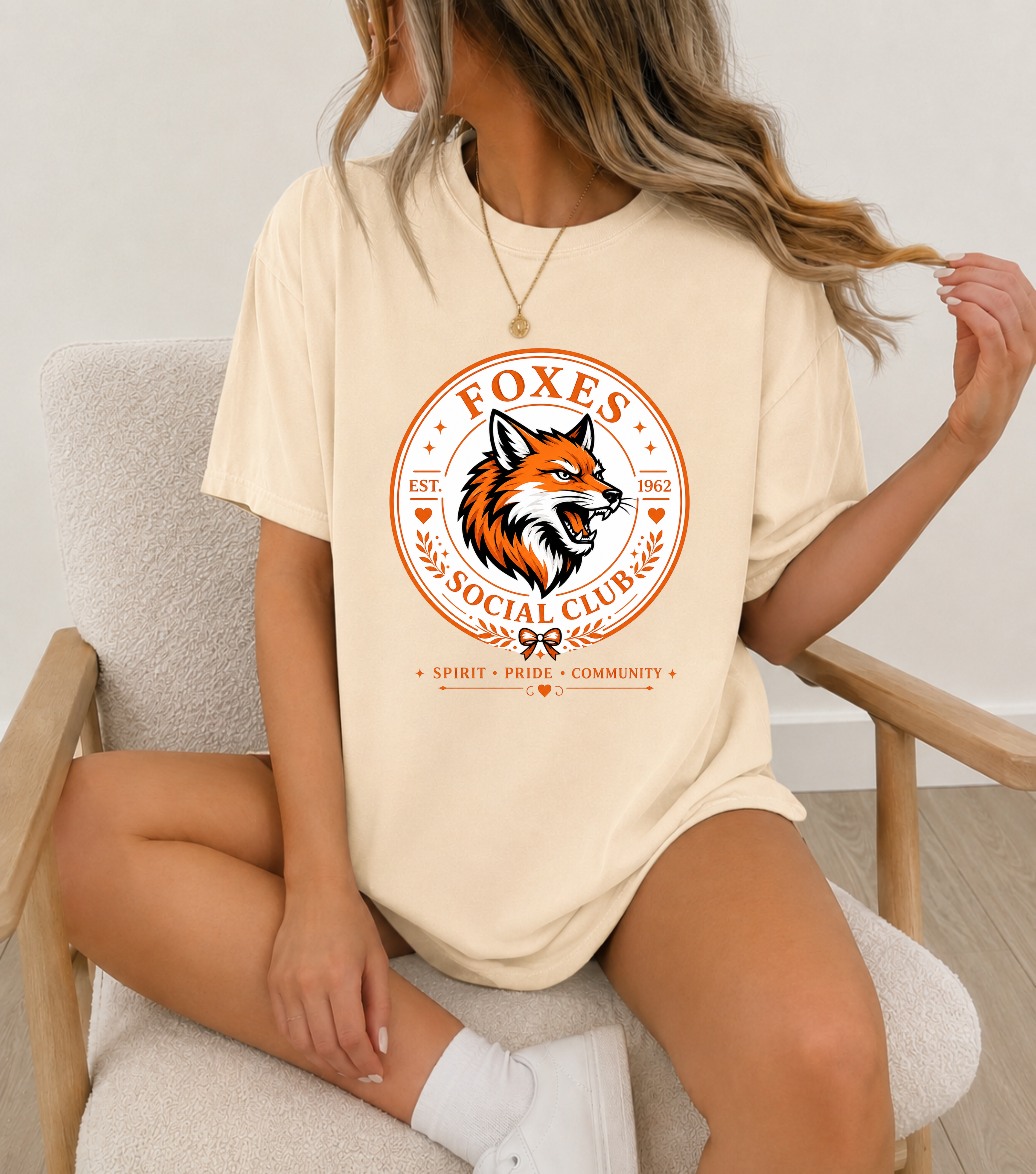 Foxes Social Club Tee- CC product thumbnail image Foxes Social Club Tee- CC product thumbnail image