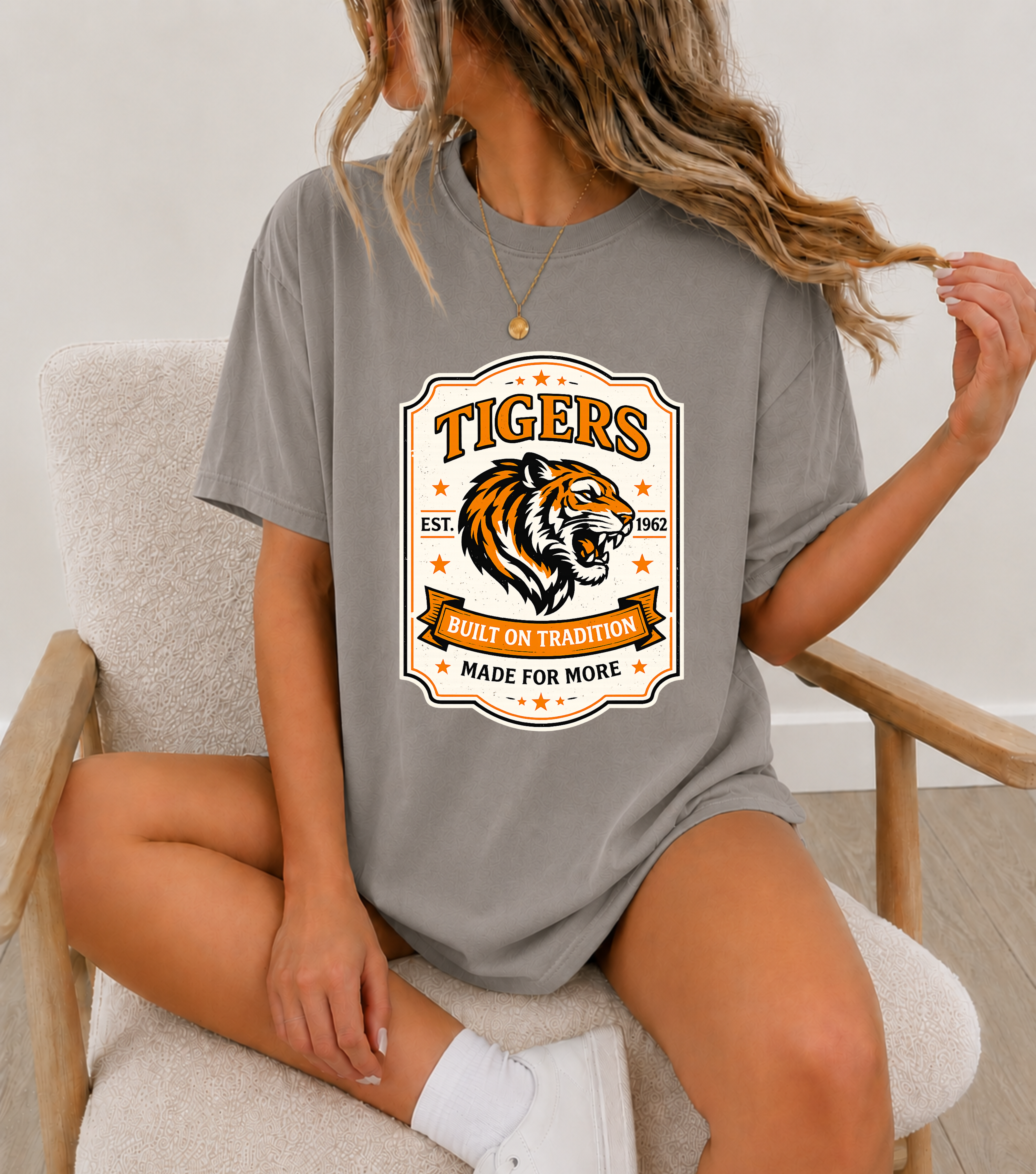 Tiger Vintage Label Tee- CC product thumbnail image Tiger Vintage Label Tee- CC product thumbnail image