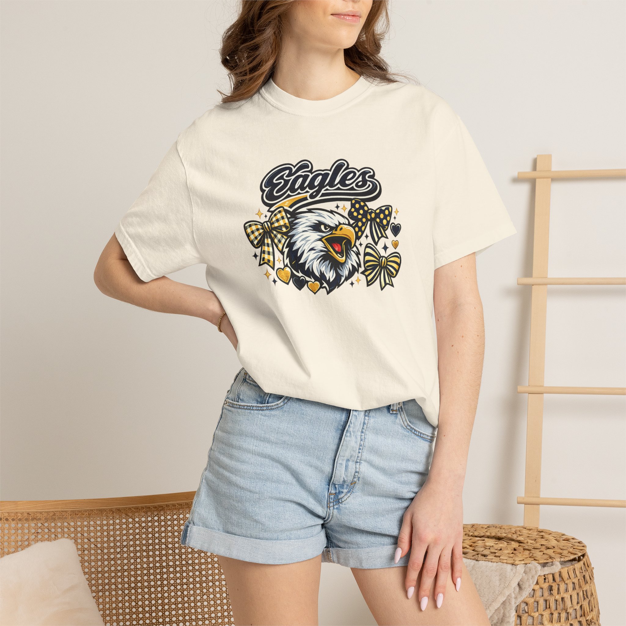 Eagles Coquette Bow Tee- CC Eagles Coquette Bow Tee- CC