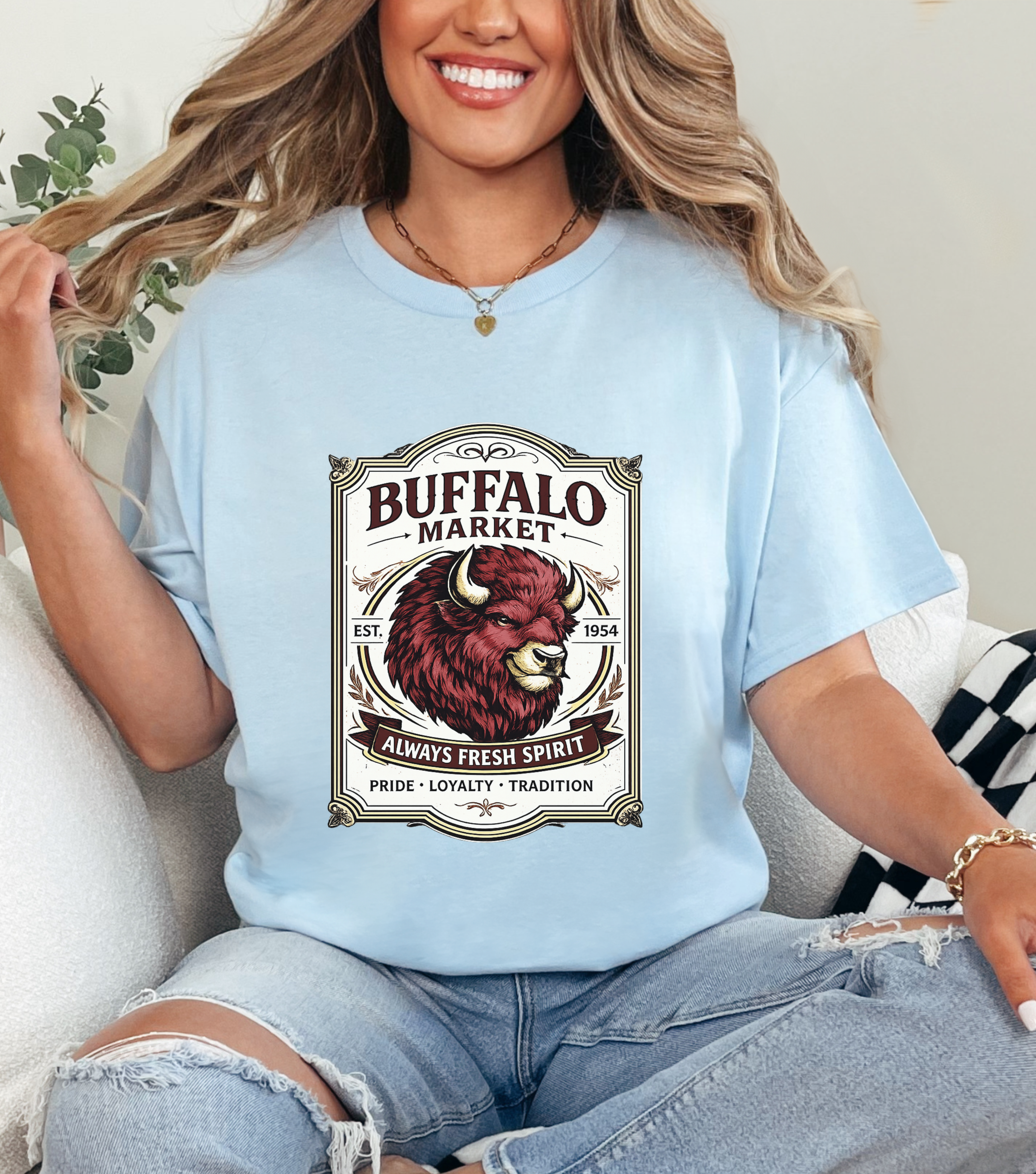 Buffalo Market Spirit Tee- Gildan product thumbnail image