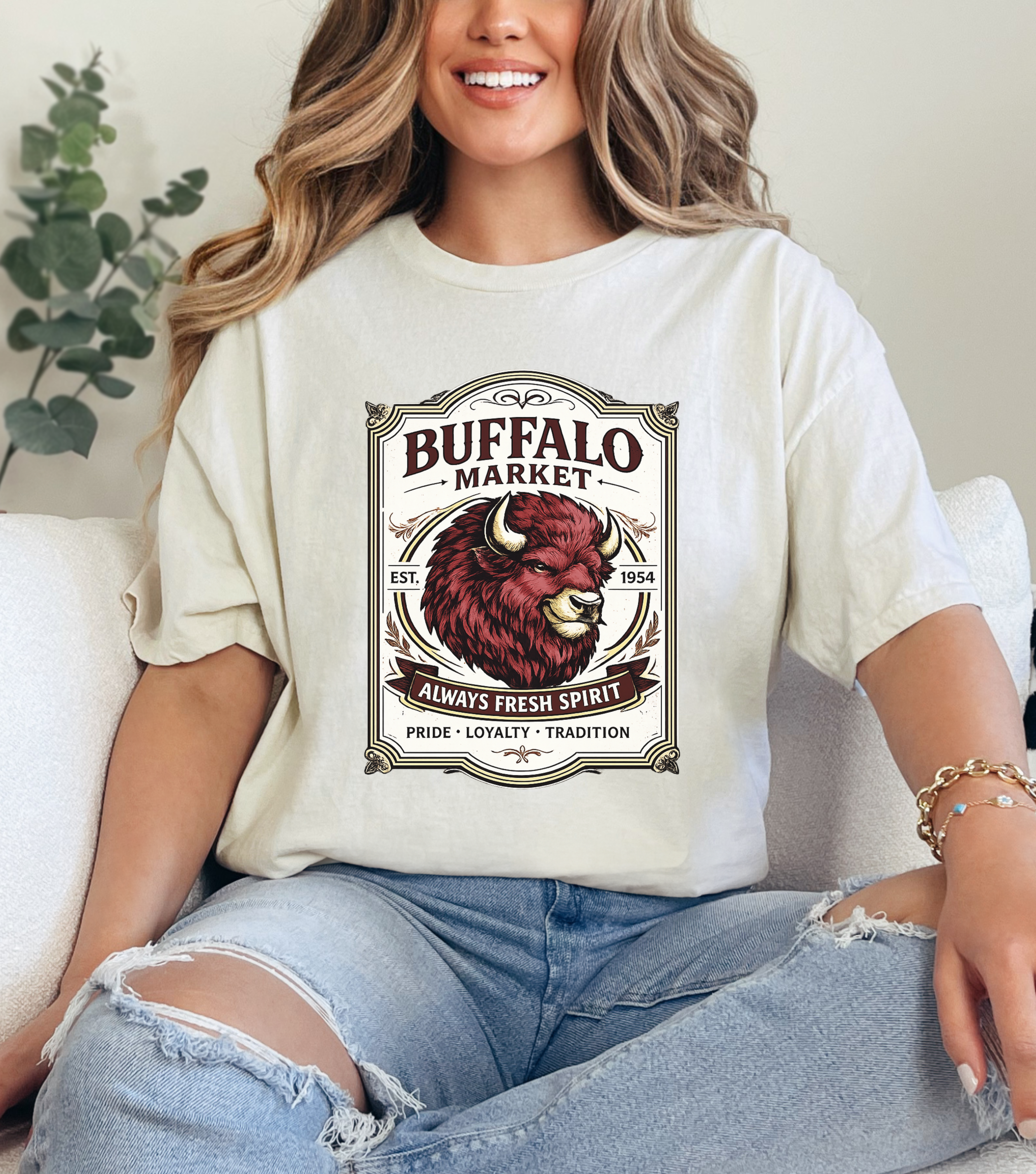Buffalo Market Spirit Tee- Gildan product thumbnail image