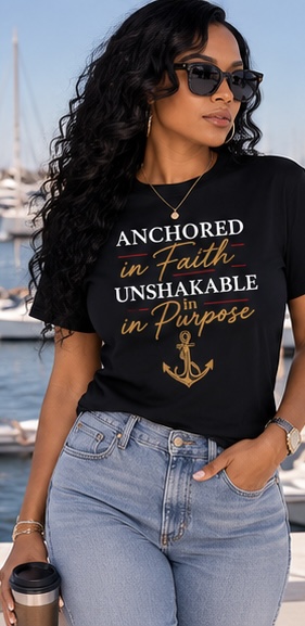 Anchored in Faith, Unshakable in Purpose Women’s Tee