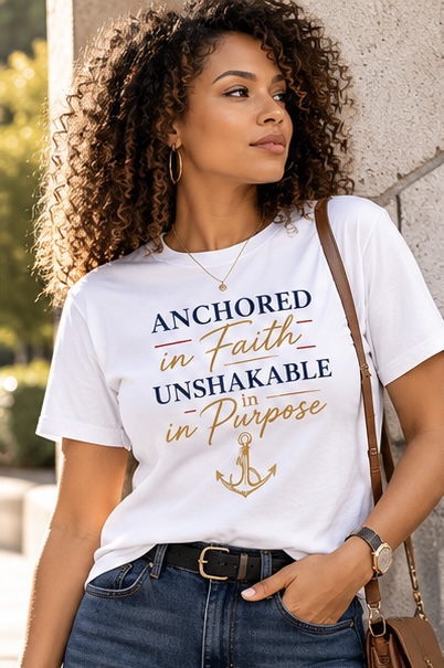 Anchored in Faith, Unshakable in Purpose Women’s Tee
