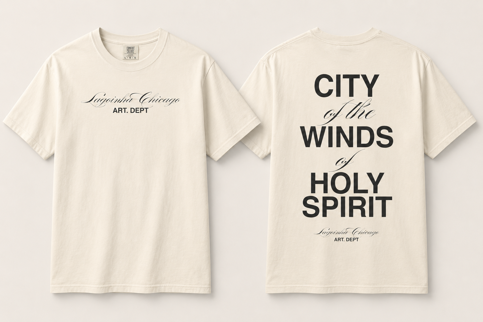 City of the Winds of Holy Spirit T-shirt | Minimal Script Typography