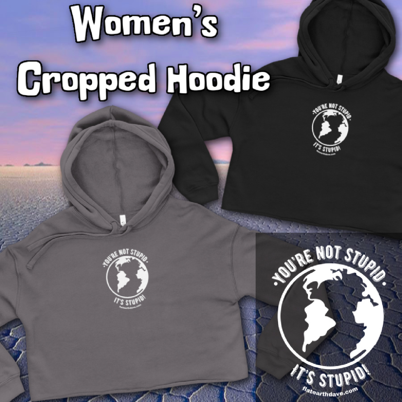 Women’s Cropped Hoodie  - You're Not Stupid, It's Stupid
