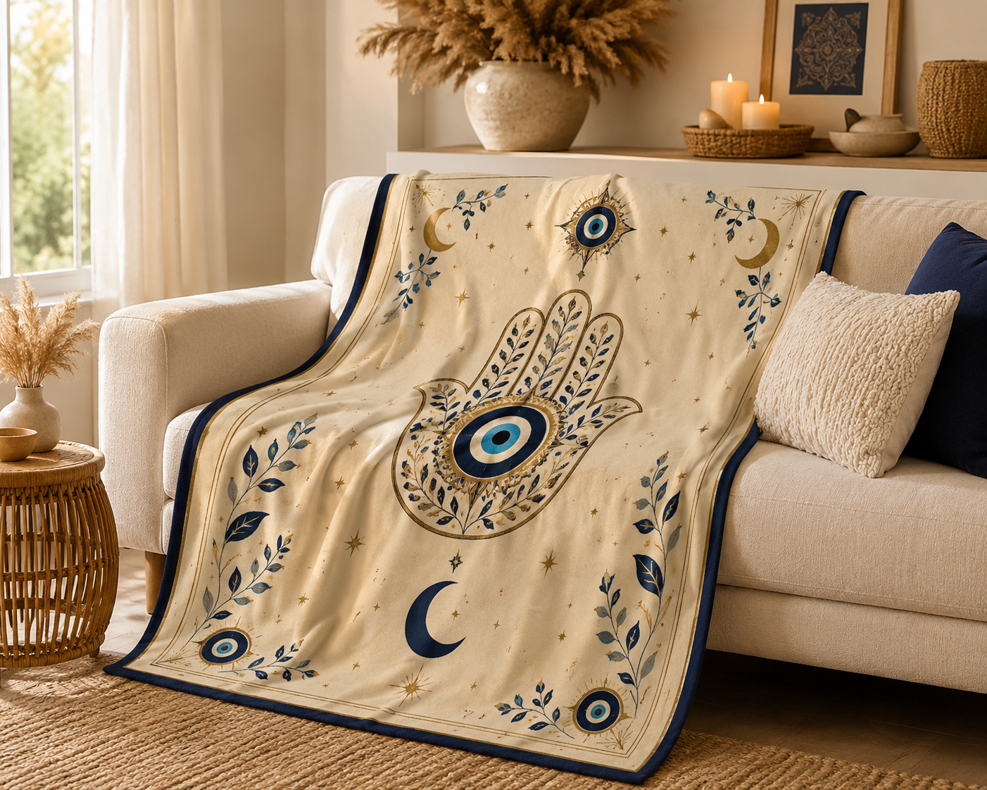 Hamsa Velveteen Throw